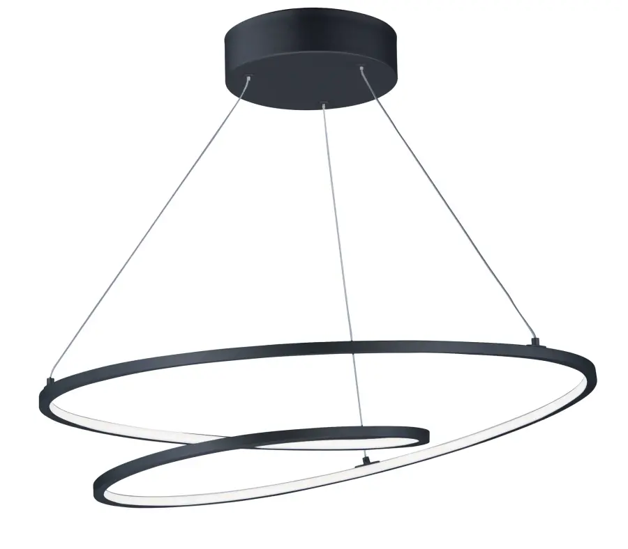 Cycle 25" LED Single Pendant in Black - Image 1