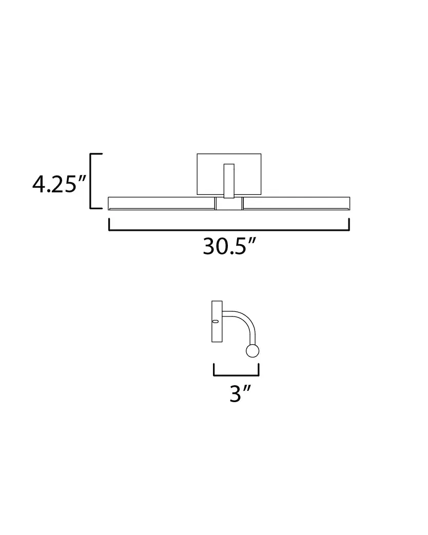 Mona 30" LED Picture Light Wall Sconce - Image 5