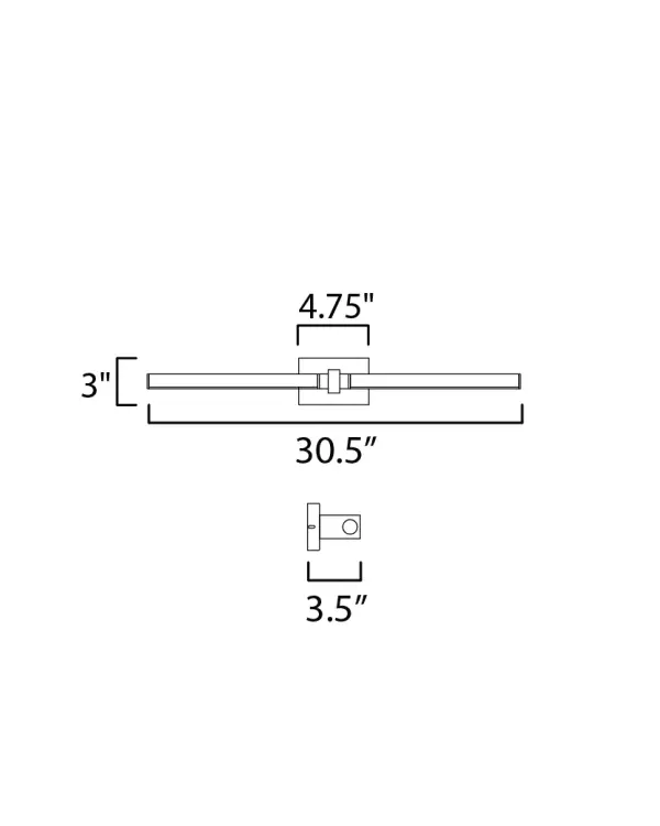 Dorian 30" LED Wall Sconce in Matte Black - Image 5