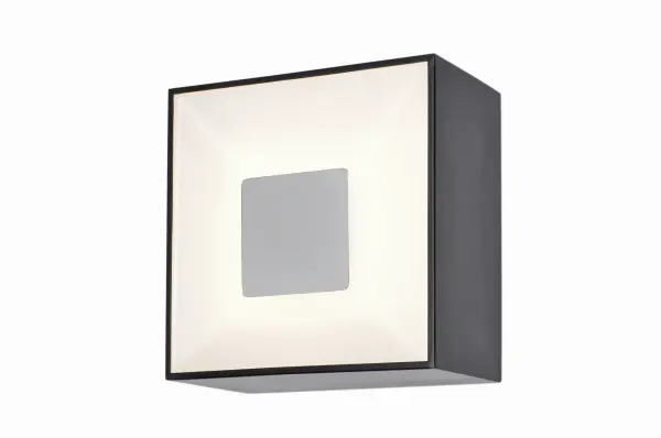 The Collage LED Flush Mount combines contemporary black metal boxes with acrylic diffusers and polished chrome accents. Its unique modular design allows up to 10 units to be installed together, creating custom lighting arrangements. - alternate view