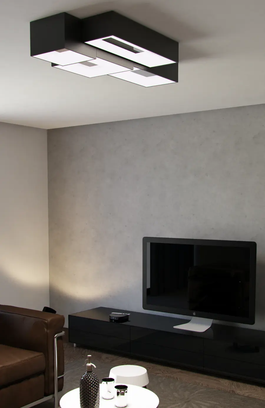 Collage LED Flush Mount in Black - Image 5