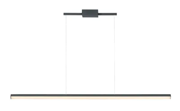 The Hover Multi-Light Pendant features minimalist aluminum batons with V-shaped acrylic diffusers that create a wider light distribution. Its modular design allows for creative custom arrangements, making it a versatile sculptural statement piece.