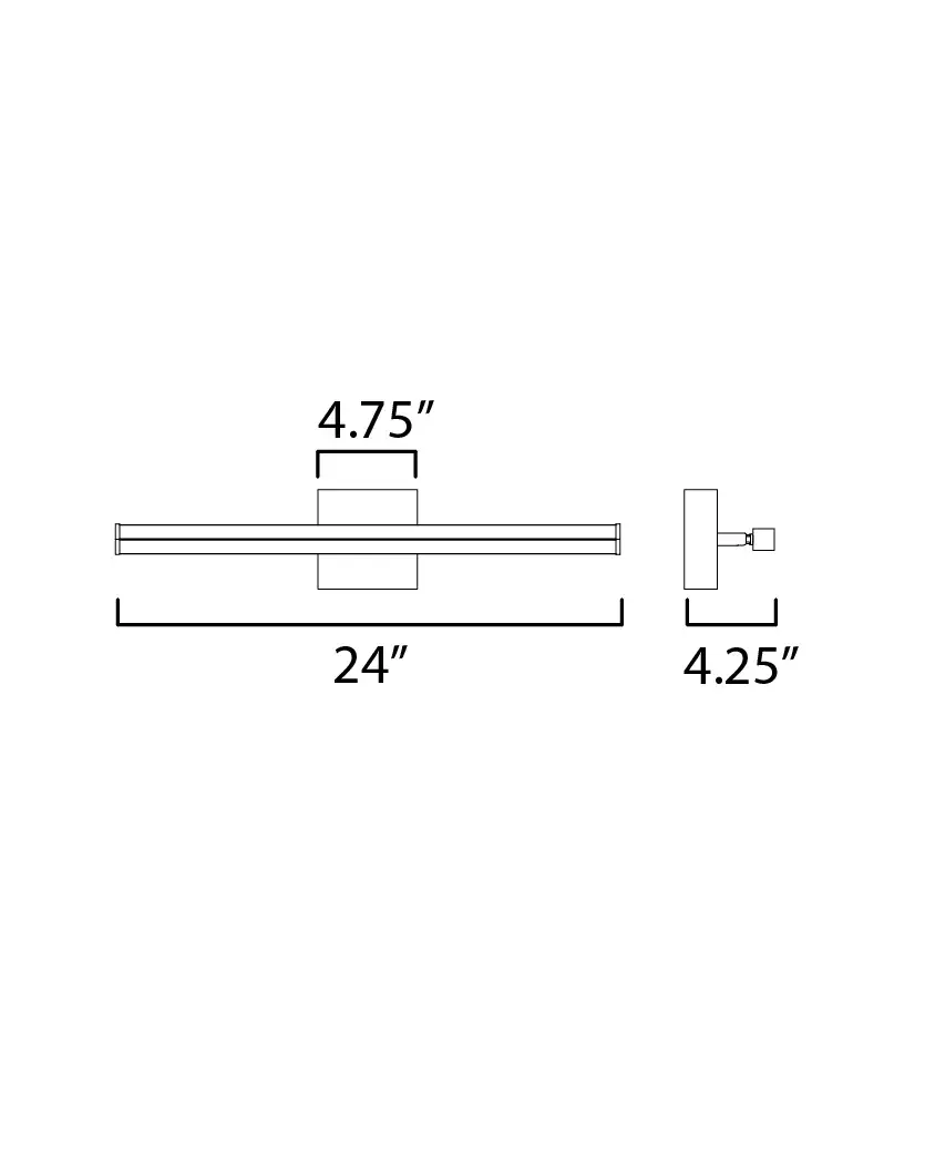 Hover 24" LED Wall Sconce in Black - Image 5