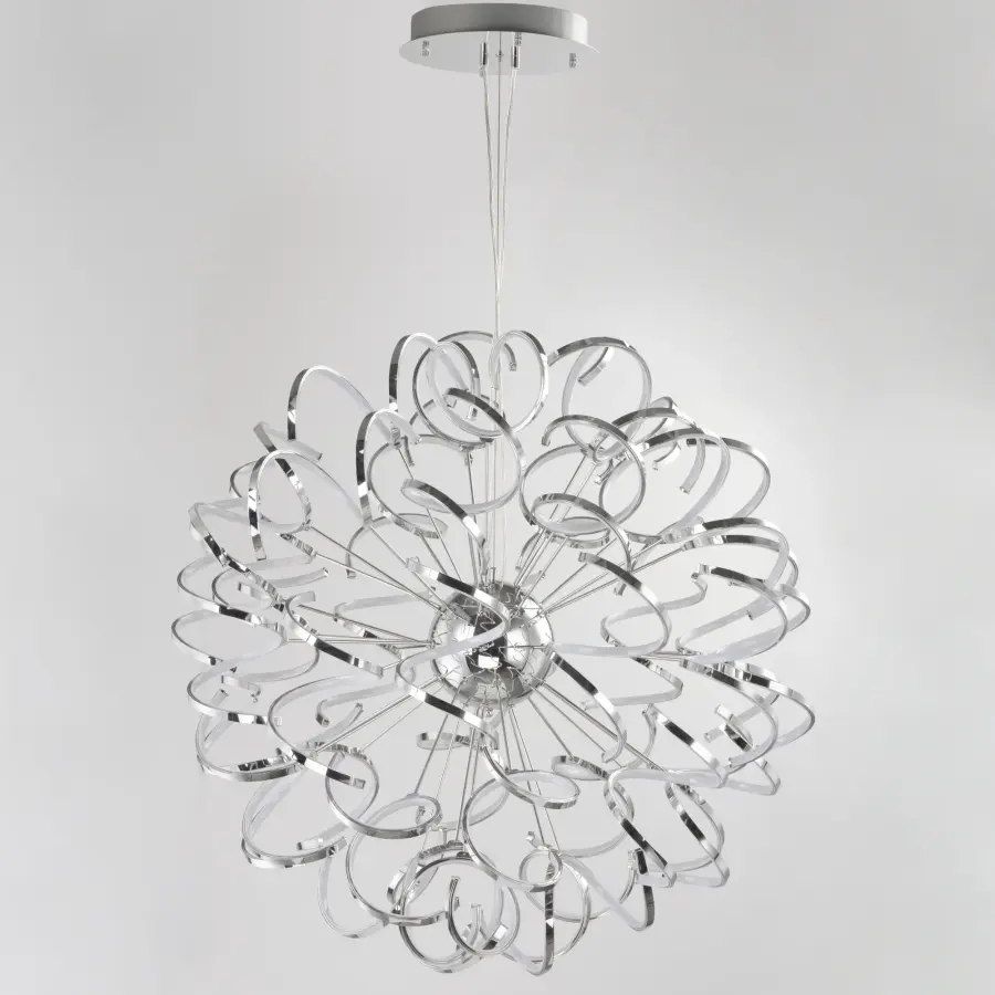 Chaos 40" LED Entry Foyer Pendant in Polished Chrome - Image 2