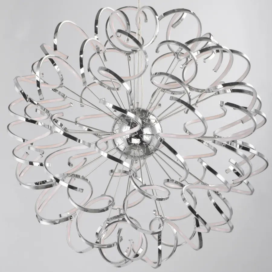 Chaos 40" LED Entry Foyer Pendant in Polished Chrome - Image 4