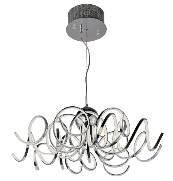 Chaos Single LED Pendant in Polished Chrome - Image 1