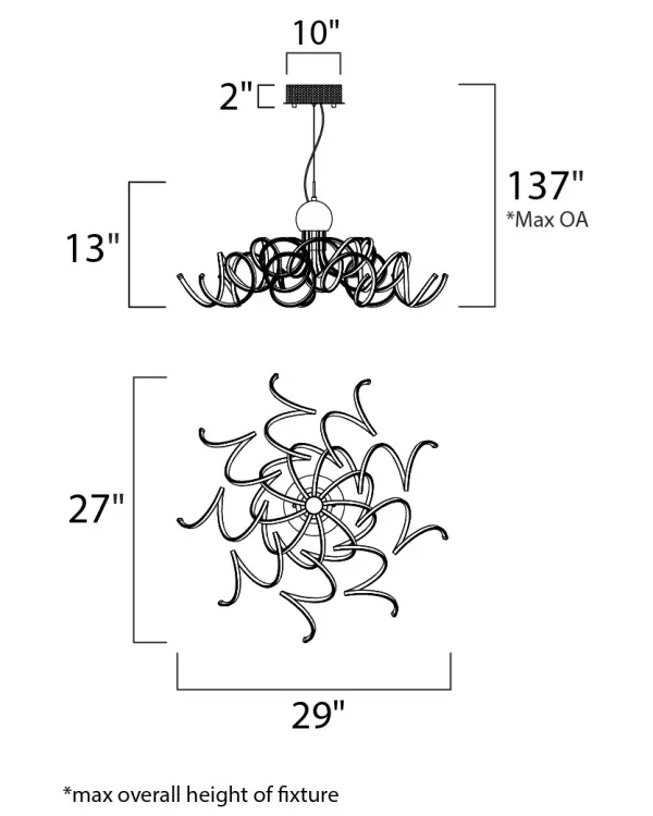 Chaos Single LED Pendant in Polished Chrome - Image 5