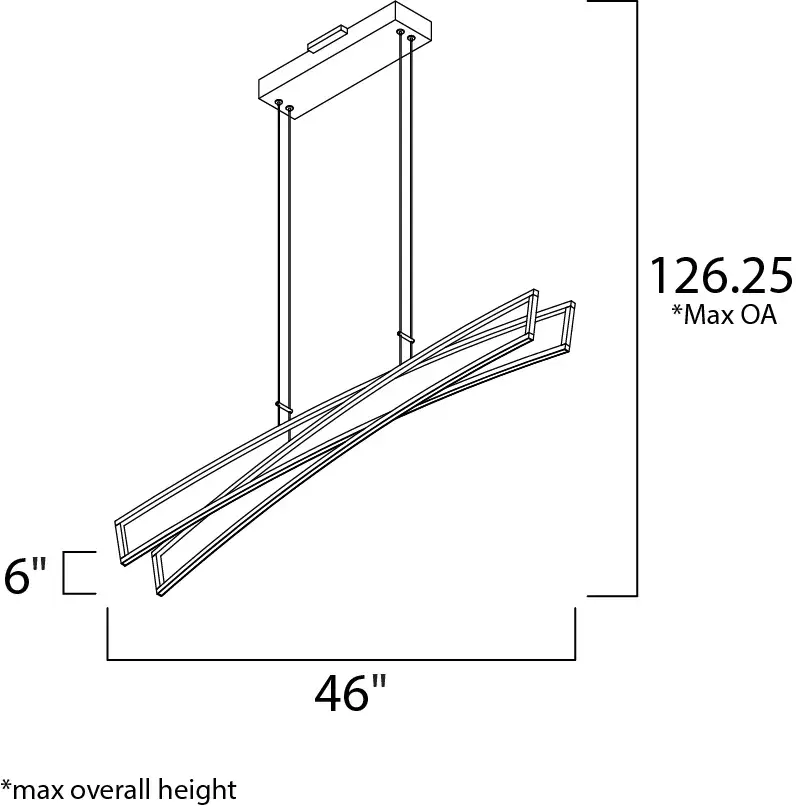 Modern Linear LED Pendant with Sculptural Intersecting Design - Image 5