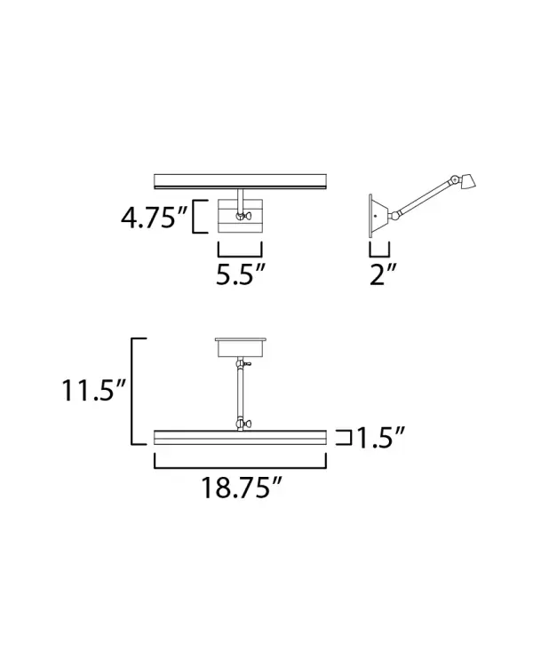 Pasha 19" LED Picture Light Wall Sconce - Image 5