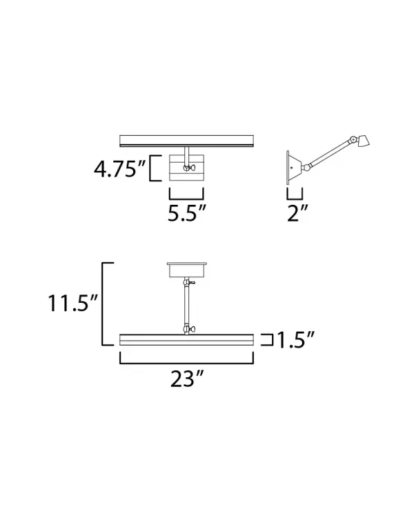 Pasha 23" LED Picture Light Wall Sconce - Image 5