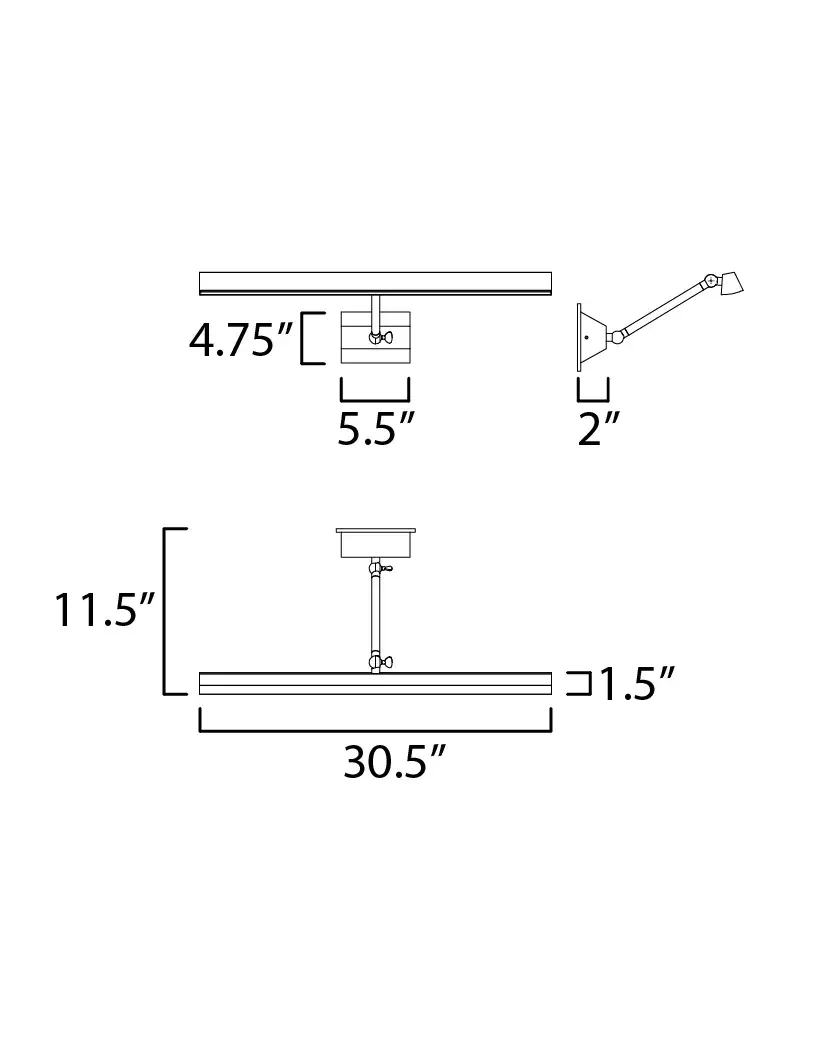 Pasha 30" LED Picture Light Wall Sconce - Image 5