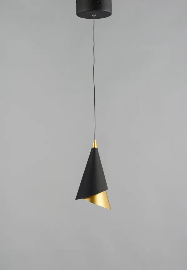 Mermaid Mini Pendant Light in Black & Metallic Gold - Image 2