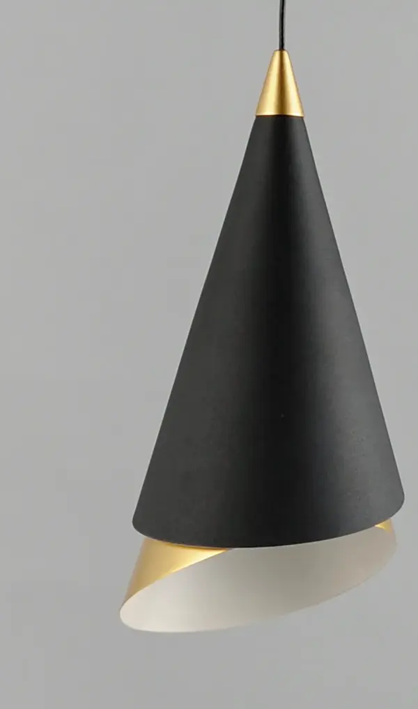 Mermaid Mini Pendant Light in Black & Metallic Gold - Image 3