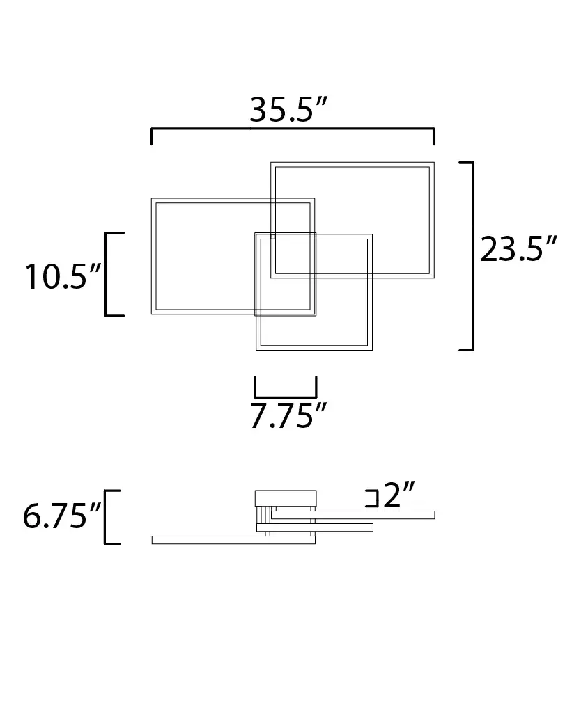 Traverse LED Flush Mount in Black - Image 5