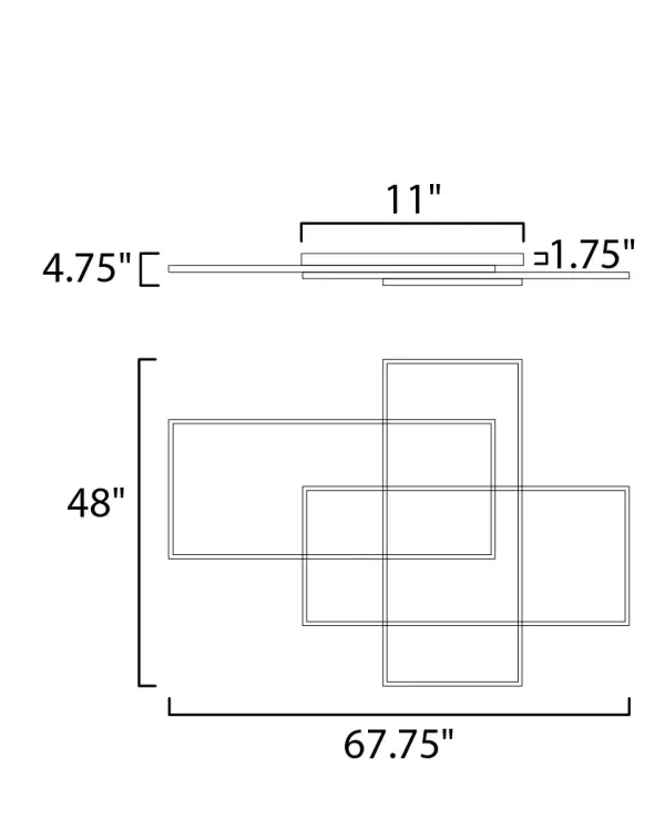 Traverse LED Flush Mount in Black - Image 5