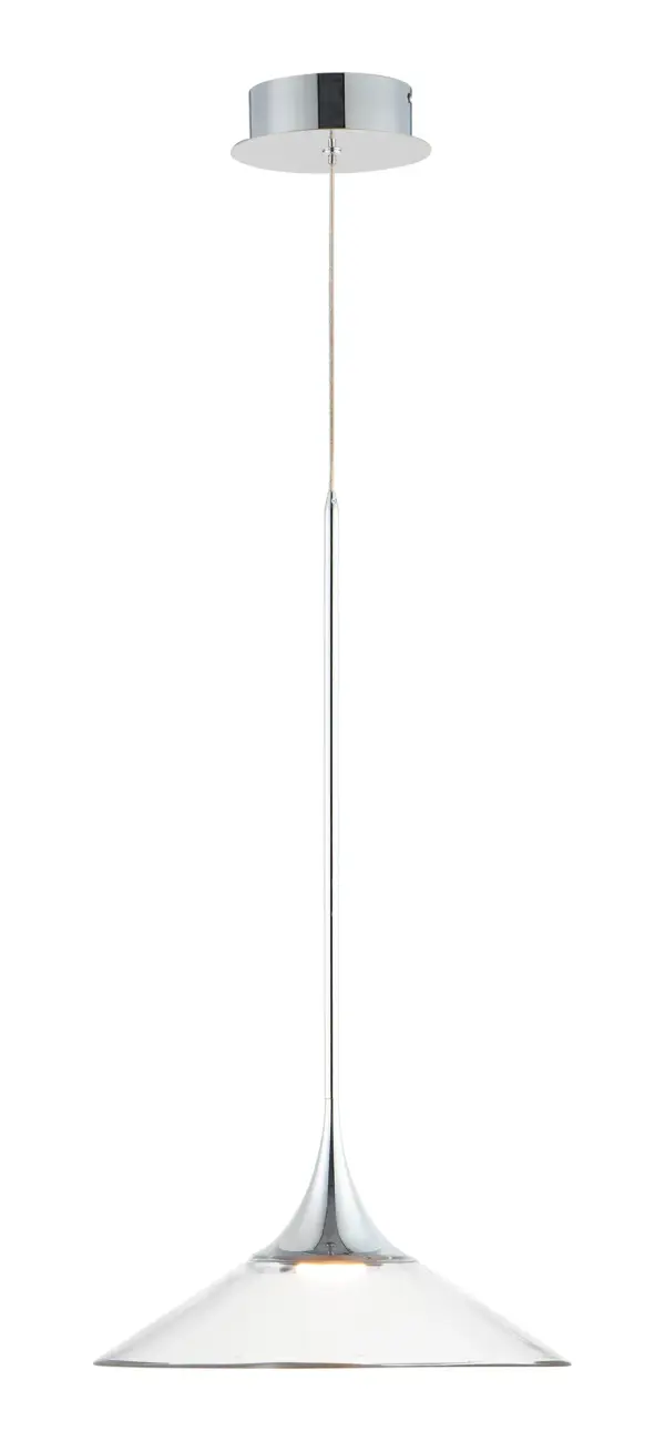 Cono Single LED Pendant in Polished Chrome - Image 1
