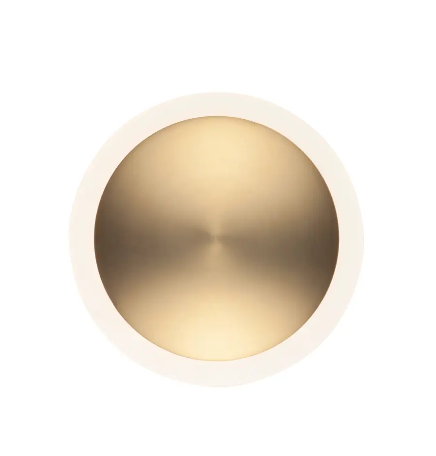 Saucer LED Wall Sconce in Black and Gold - Image 1