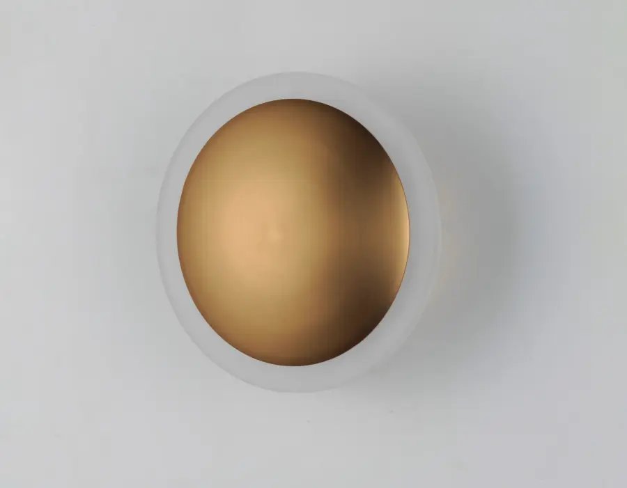 Saucer LED Wall Sconce in Black and Gold - Image 3
