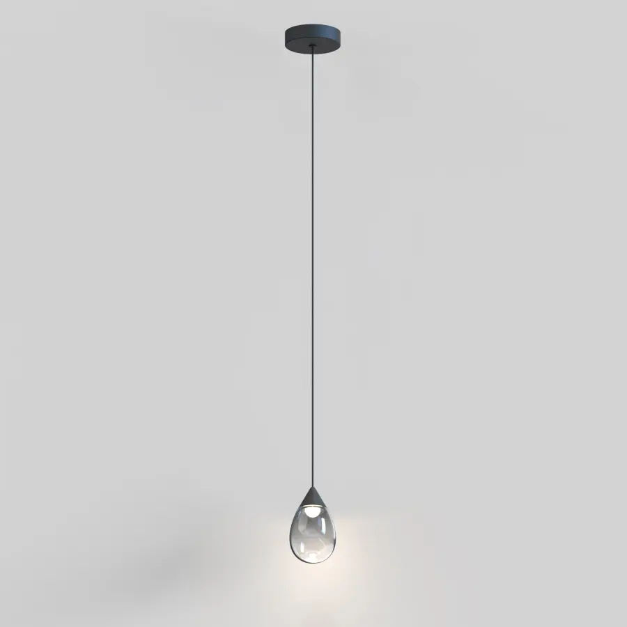 Dewdrop LED Mini Pendant in Matte Black - Image 2