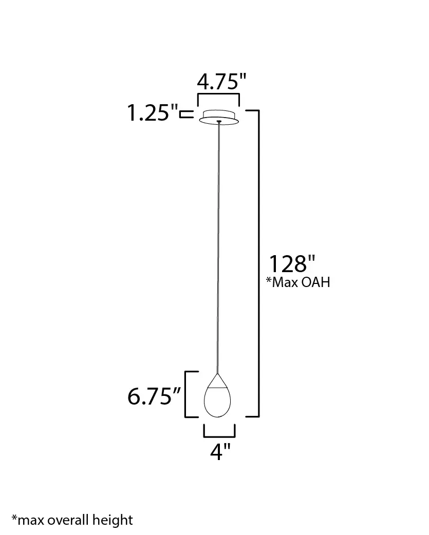 Dewdrop LED Mini Pendant in Matte Black - Image 5