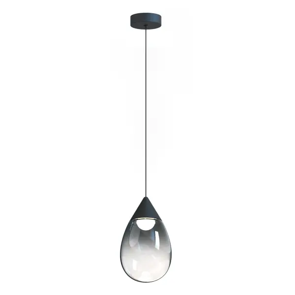 Dewdrop Large LED Pendant in Matte Black - Image 1