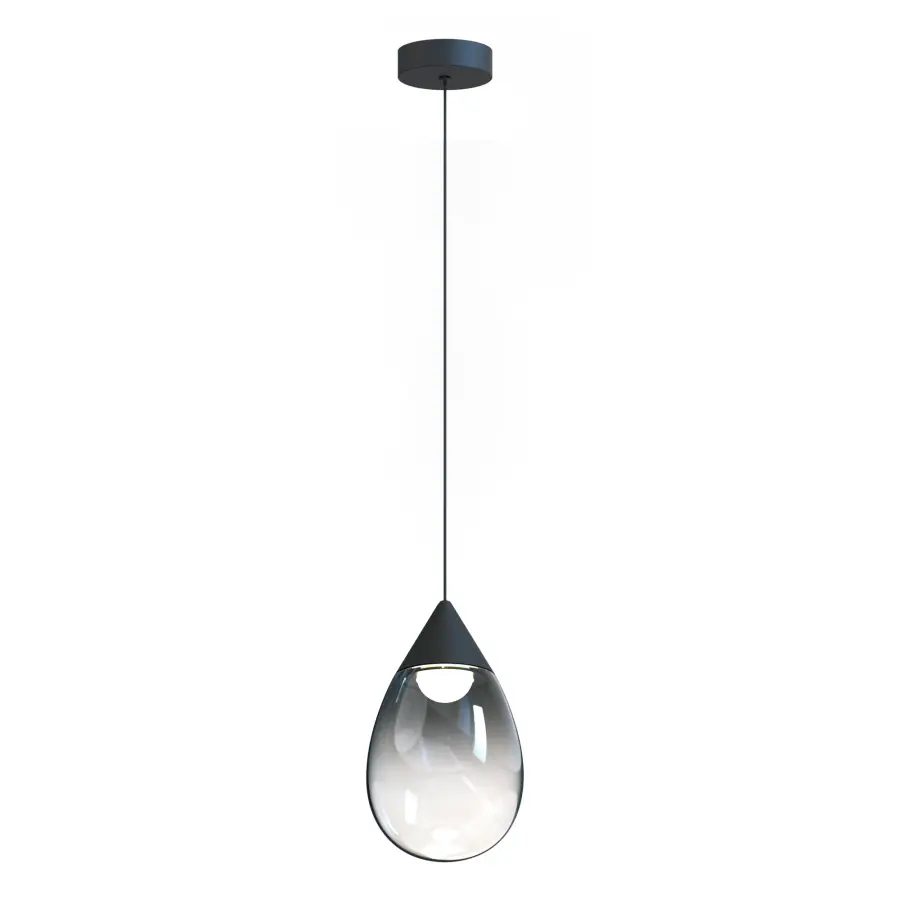 Dewdrop Large LED Pendant in Matte Black - Image 1