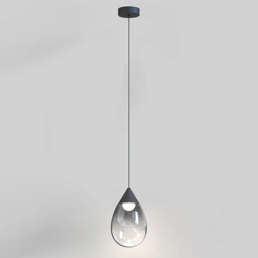 Dewdrop Large LED Pendant in Matte Black - Image 2