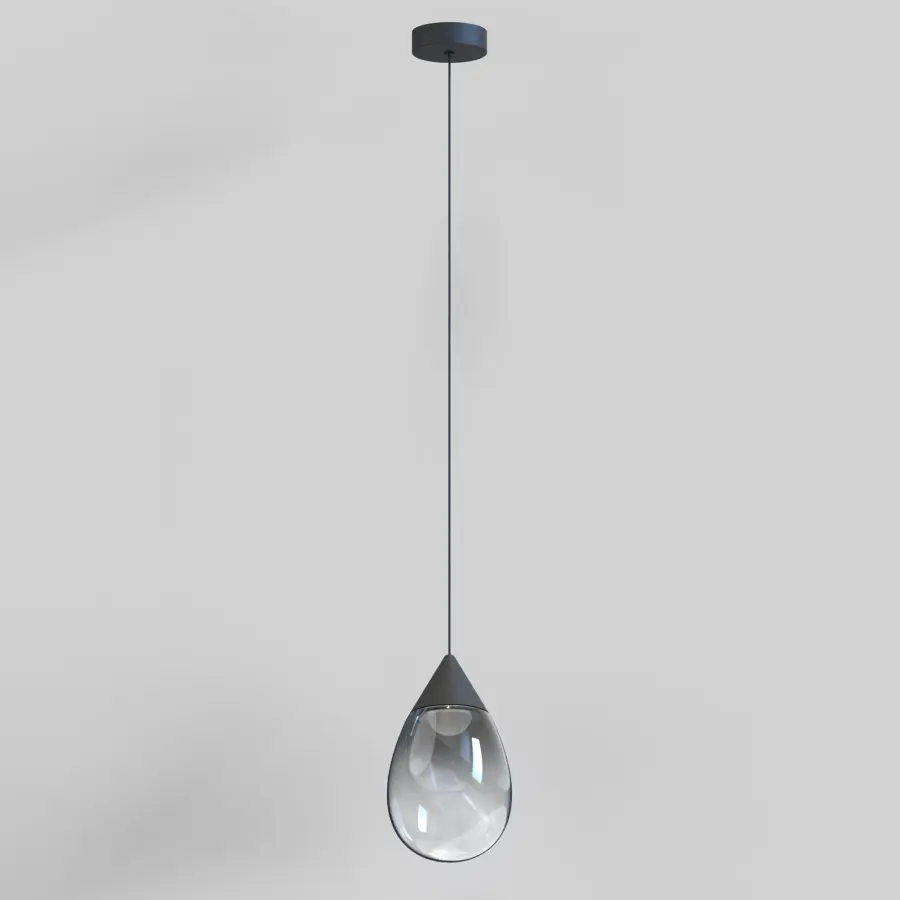 Dewdrop Large LED Pendant in Matte Black - Image 3