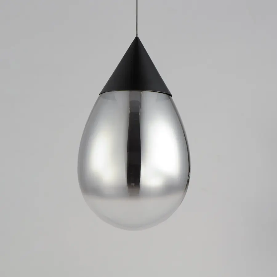 Dewdrop Large LED Pendant in Matte Black - Image 4