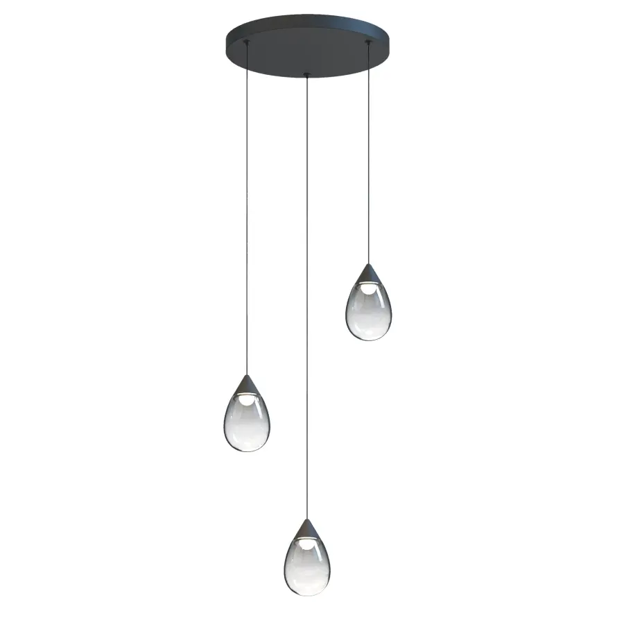 Dewdrop 3-Light LED Multi-Light Pendant - Image 1