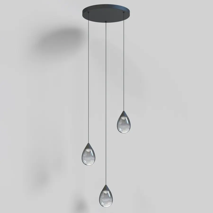 Dewdrop 3-Light LED Multi-Light Pendant - Image 3
