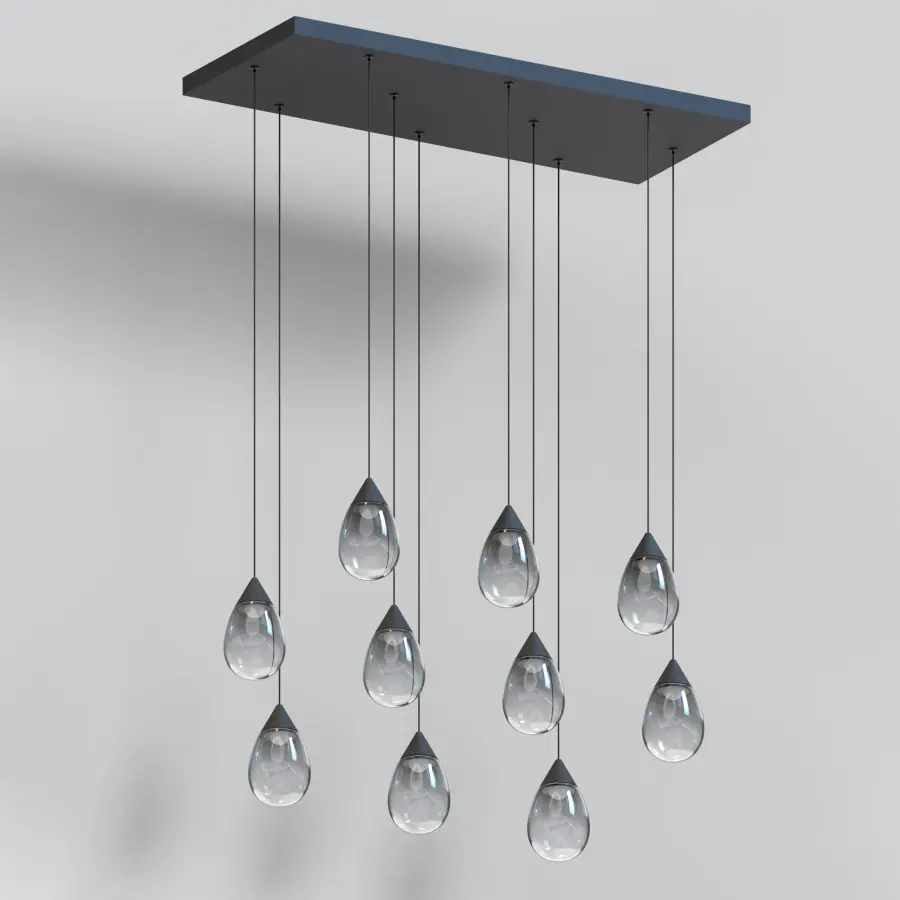 Dewdrop 10-Light LED Linear Pendant - Image 3