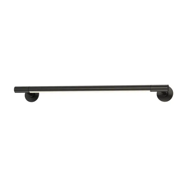 Collection: Purist Finish: Black Width: 2.25" Height: 24.00" Length: 24.00" Weight: 1.43 lb Extension from Wall: 4.00" Wire: 8" Canopy: 2.25"x2.25" Bulbs Included Number of Bulbs: 1 Maximum Wattage: 10.00 W Bulb Base: DC Integrated Light Source: LED Light Output: 300.00 lm Color Temperature: 3000 K CRI: 90 Rated Average Life: 30000 Voltage: 120.00 V Material: Aluminum, Acrylic Safety Listing: cETLus Safety Rating: Damp ADA LED Spec Sheet