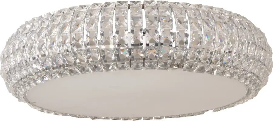 Bijou 6-Light Crystal Flush Mount in Polished Chrome - Image 1