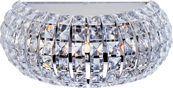 The Bijou Wall Sconce transforms any space with thousands of K9 crystals over polished chrome, creating a dazzling display of light and luxury. Its compact 3-light design delivers warm illumination while serving as a stunning focal point.