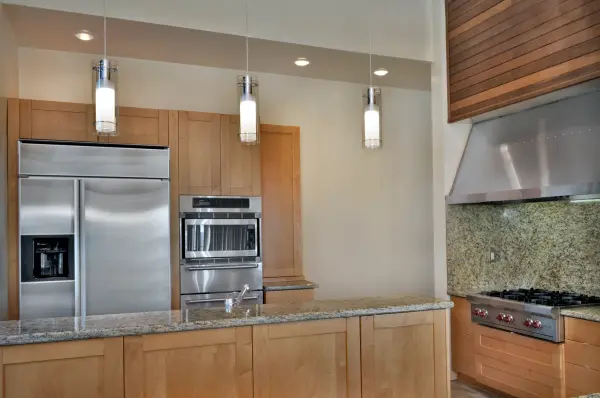 Sleek Contemporary Glass Pendant with Chrome Accents - Image 2