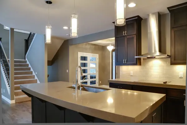 Sleek Contemporary Glass Pendant with Chrome Accents - Image 4