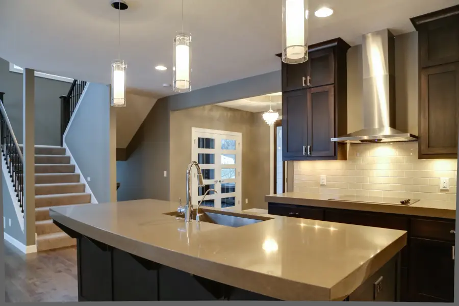 Sleek Contemporary Glass Pendant with Chrome Accents - Image 4