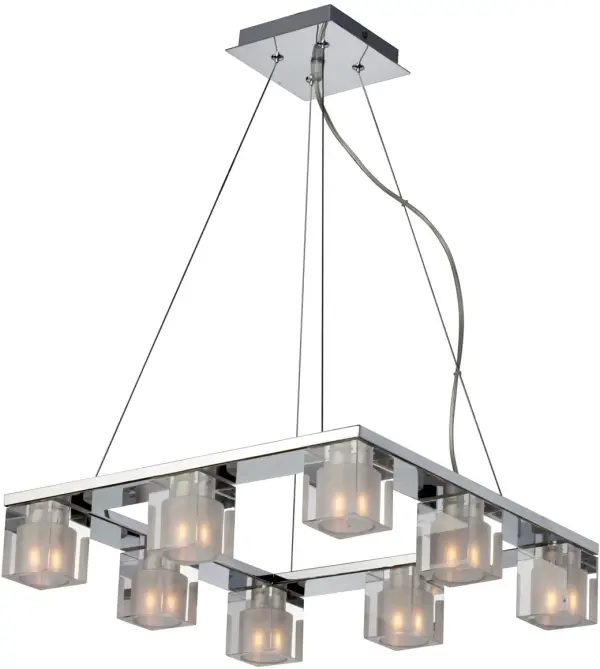 Blocs Single Pendant Light in Polished Chrome - Image 1