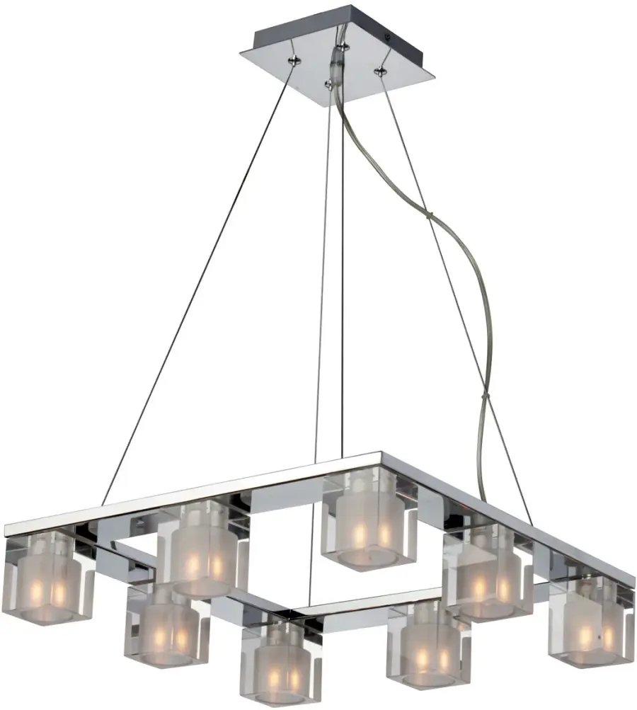 Blocs Single Pendant Light in Polished Chrome - Image 1