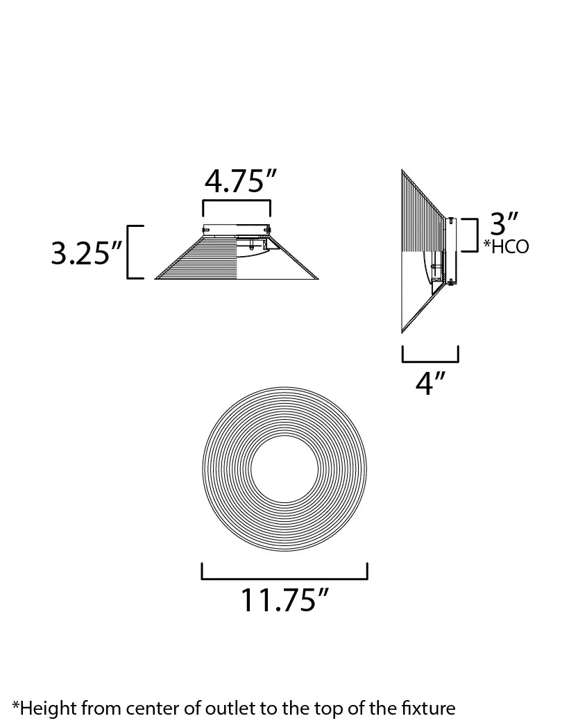 Jensen 12" Semi-Flush Mount in Matte Black - Image 5