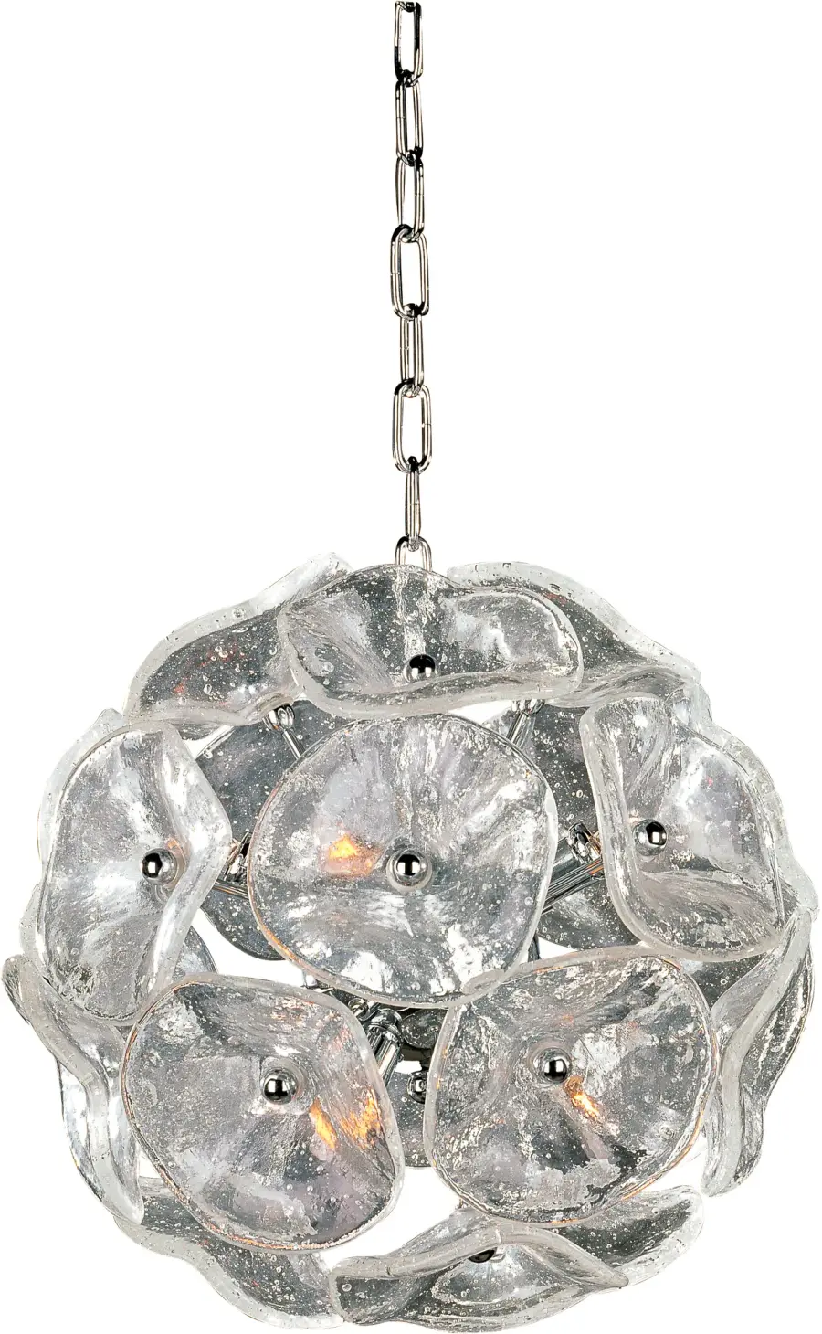 Fiori Single Pendant with Murano Glass Crystal Petals - Image 1