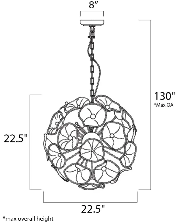 Fiori 20-Light Crystal Pendant Chandelier - Image 5