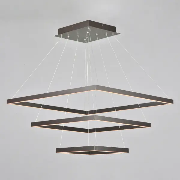 Quad 3-Tier LED Pendant in Bronze - Image 3