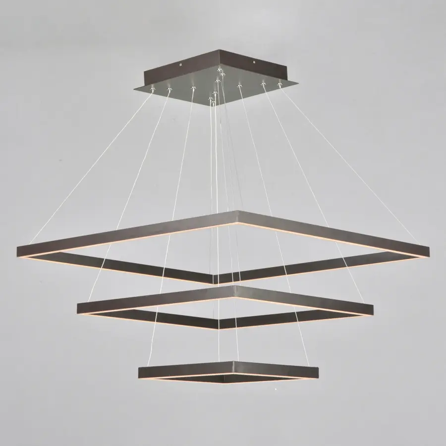 Quad 3-Tier LED Pendant in Bronze - Image 3
