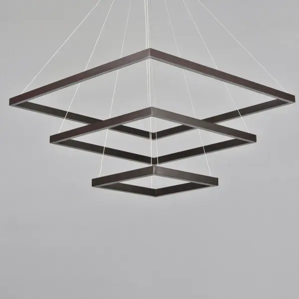 Quad 3-Tier LED Pendant in Bronze - Image 4