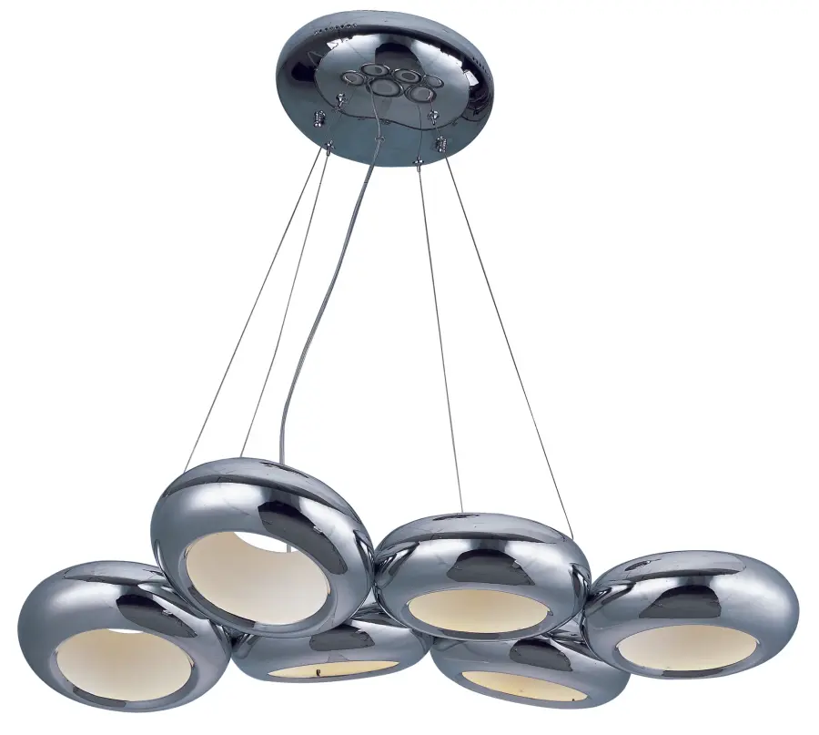 Donuts 6-Light LED Single-Tier Chandelier - Image 1