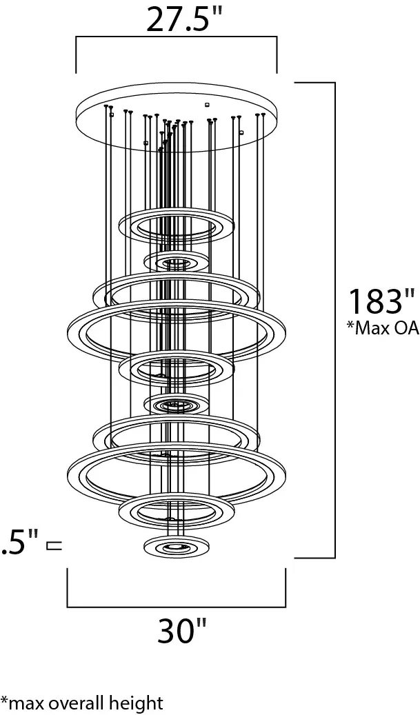 Saturn II 10-Light LED Multi-Light Pendant - Image 5