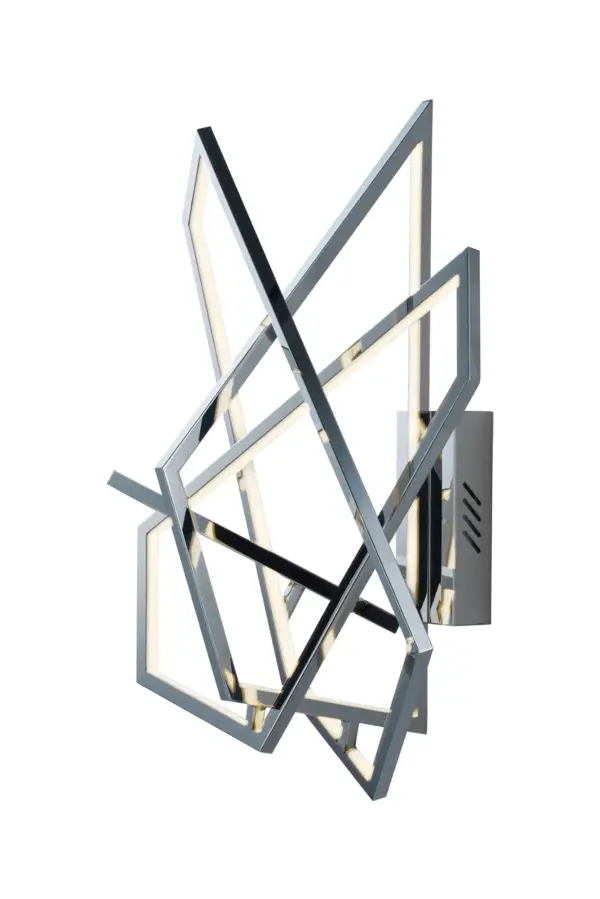 Trapezoid LED Wall Sconce in Polished Chrome - Image 1