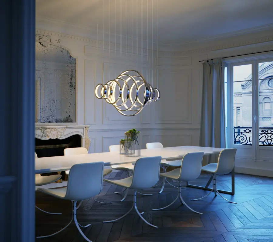 Hoops LED 11-Light Linear Pendant - Image 6